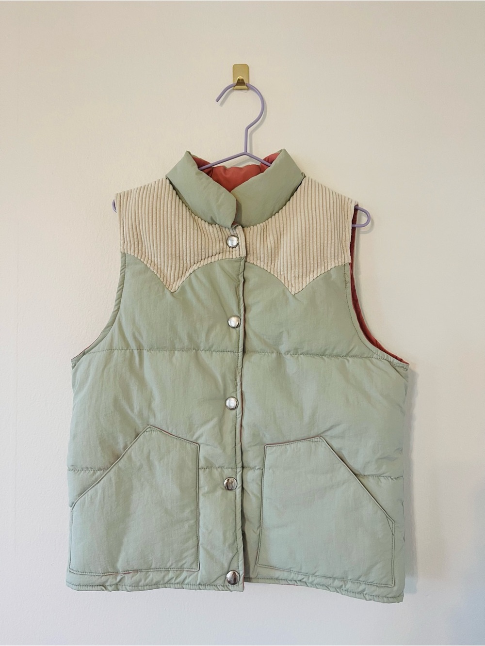 Maison Me Sage Green Puffer Vest